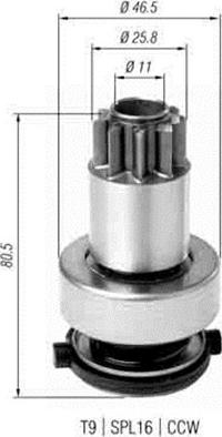 Magneti Marelli 940113020385 - Зъбно колелце, стартер vvparts.bg