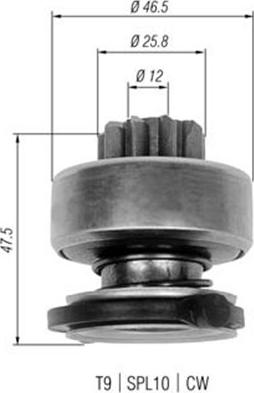 Magneti Marelli 940113020329 - Зъбно колелце, стартер vvparts.bg