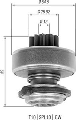 Magneti Marelli 940113020323 - Зъбно колелце, стартер vvparts.bg