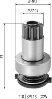 Magneti Marelli 940113020374 - Зъбно колелце, стартер vvparts.bg