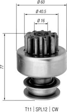 Magneti Marelli 940113020292 - Зъбно колелце, стартер vvparts.bg