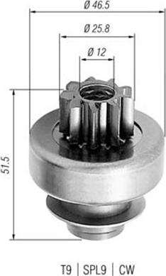 Magneti Marelli 940113020240 - Зъбно колелце, стартер vvparts.bg