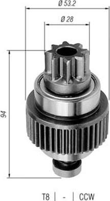 Magneti Marelli 940113020251 - Зъбно колелце, стартер vvparts.bg