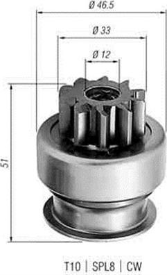 Magneti Marelli 940113020258 - Зъбно колелце, стартер vvparts.bg