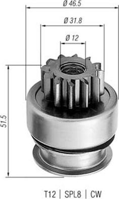 Magneti Marelli 940113020261 - Зъбно колелце, стартер vvparts.bg