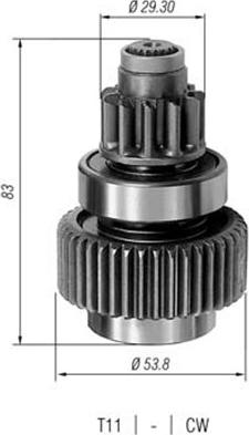 Magneti Marelli 940113020229 - Зъбно колелце, стартер vvparts.bg