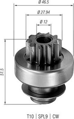 Magneti Marelli 940113020227 - Зъбно колелце, стартер vvparts.bg