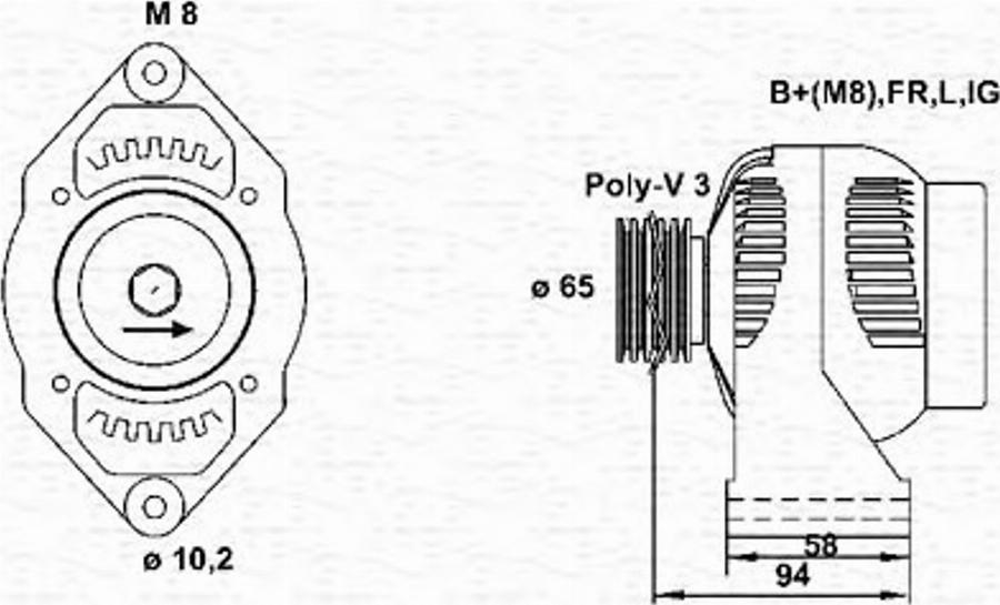 Magneti Marelli 943346103010 - Генератор vvparts.bg