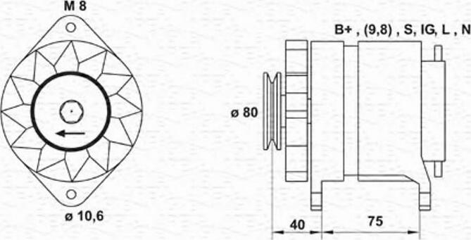 Magneti Marelli 943346136010 - Генератор vvparts.bg