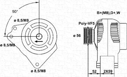 Magneti Marelli 943355025010 - Генератор vvparts.bg