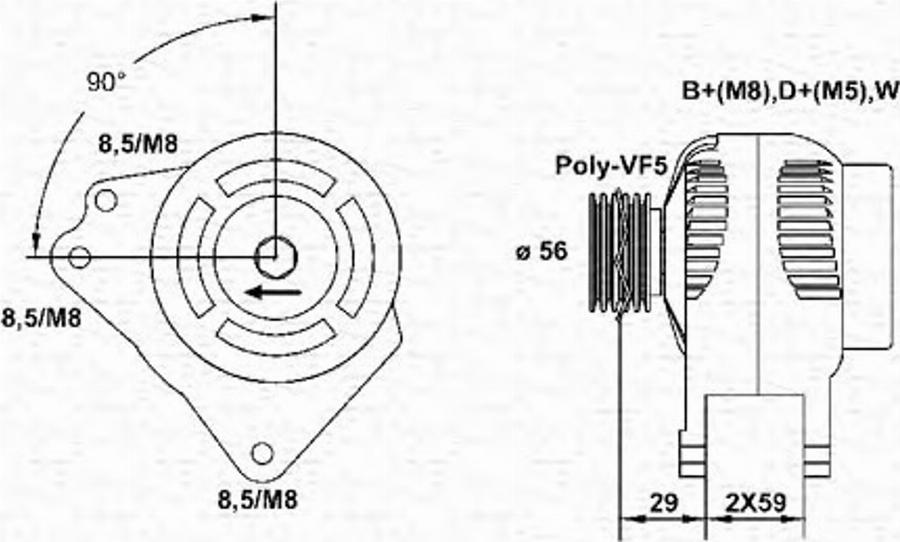 Magneti Marelli 943355117010 - Генератор vvparts.bg