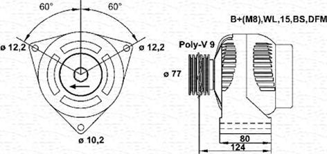 Magneti Marelli 943355233010 - Генератор vvparts.bg