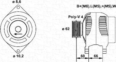 Magneti Marelli 943356958010 - Генератор vvparts.bg