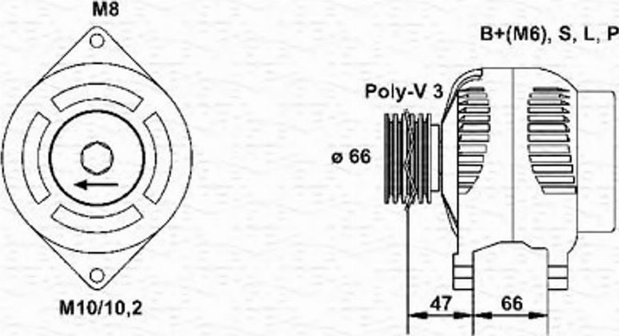 Magneti Marelli 943356935010 - Генератор vvparts.bg