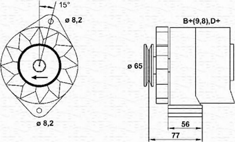 Magneti Marelli 943356444010 - Генератор vvparts.bg