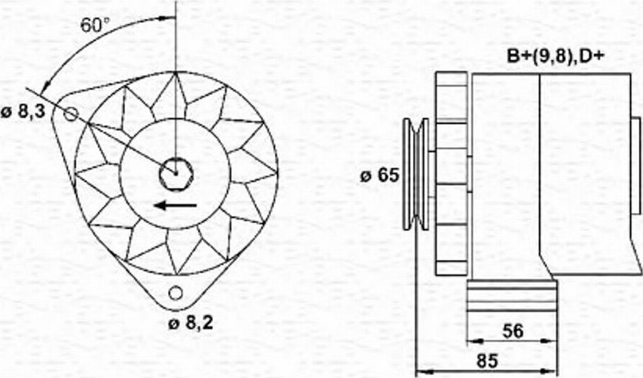 Magneti Marelli 943356447010 - Генератор vvparts.bg