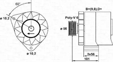 Magneti Marelli 943356808010 - Генератор vvparts.bg