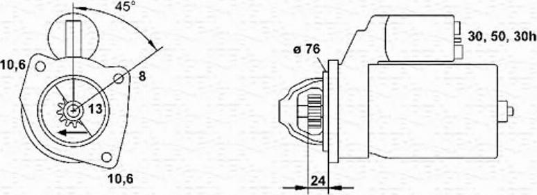 Magneti Marelli 943253136010 - Стартер vvparts.bg