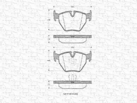 Magneti Marelli 363702160308 - Комплект спирачно феродо, дискови спирачки vvparts.bg