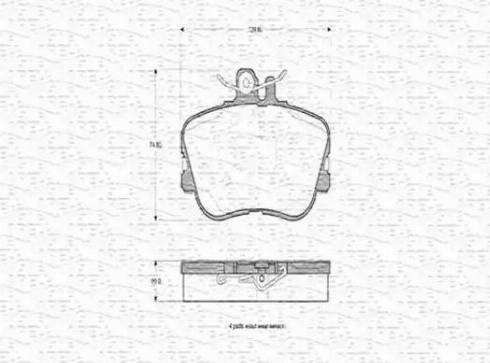 Magneti Marelli 430216170337 - Комплект спирачно феродо, дискови спирачки vvparts.bg