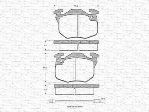 Magneti Marelli 430216170214 - Комплект спирачно феродо, дискови спирачки vvparts.bg