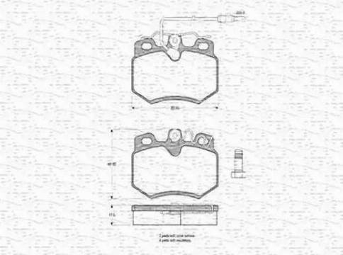 Magneti Marelli 430216170213 - Комплект спирачно феродо, дискови спирачки vvparts.bg