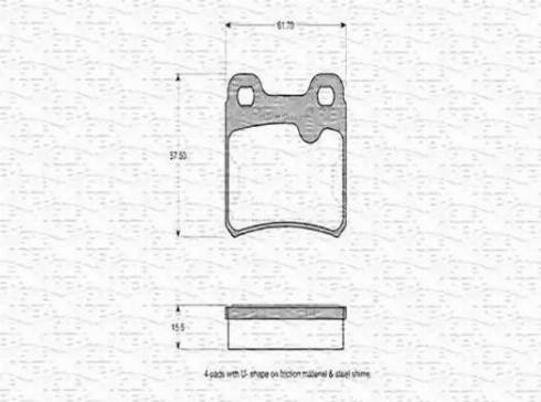 Magneti Marelli 430216170272 - Комплект спирачно феродо, дискови спирачки vvparts.bg