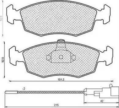 Magneti Marelli 430216171185 - Комплект спирачно феродо, дискови спирачки vvparts.bg