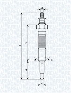 Magneti Marelli 62900063304 - Подгревна свещ vvparts.bg