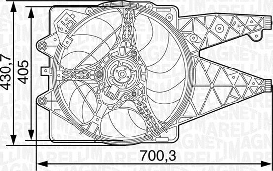 Magneti Marelli 069422446010 - Вентилатор, охлаждане на двигателя vvparts.bg