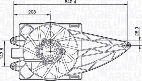 Magneti Marelli 069422483010 - Вентилатор, охлаждане на двигателя vvparts.bg