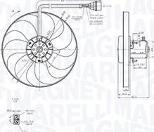 Magneti Marelli 069422877010 - Вентилатор, охлаждане на двигателя vvparts.bg