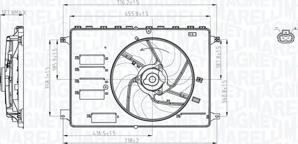 Magneti Marelli 069422761010 - Вентилатор, охлаждане на двигателя vvparts.bg