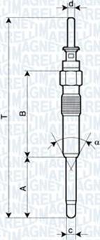 Magneti Marelli 062900023304 - Подгревна свещ vvparts.bg