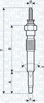 Magneti Marelli 060900560606 - Подгревна свещ vvparts.bg