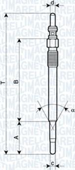 Magneti Marelli 060900640606 - Подгревна свещ vvparts.bg