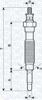 Magneti Marelli 060900050606 - Подгревна свещ vvparts.bg