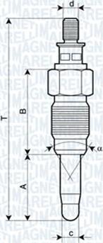 Magneti Marelli 060900030606 - Подгревна свещ vvparts.bg