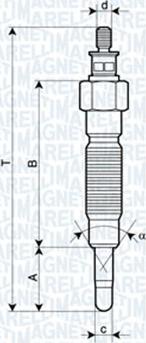 Magneti Marelli 060900190606 - Подгревна свещ vvparts.bg