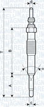 Magneti Marelli 060900280606 - Подгревна свещ vvparts.bg