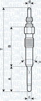 Magneti Marelli 062900085304 - Подгревна свещ vvparts.bg