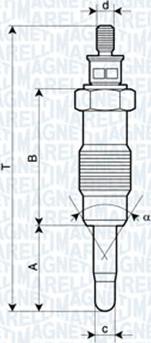 Magneti Marelli 060900700606 - Подгревна свещ vvparts.bg