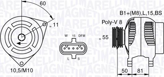 Magneti Marelli 063536550050 - Генератор vvparts.bg