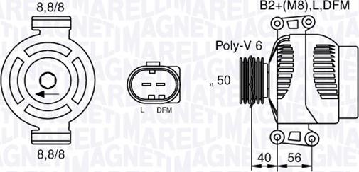 Magneti Marelli 063536250020 - Генератор vvparts.bg