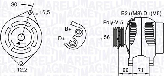 Magneti Marelli 063533250590 - Генератор vvparts.bg