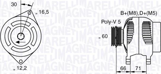 Magneti Marelli 063533250580 - Генератор vvparts.bg