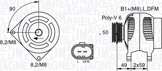 Magneti Marelli 063533250130 - Генератор vvparts.bg