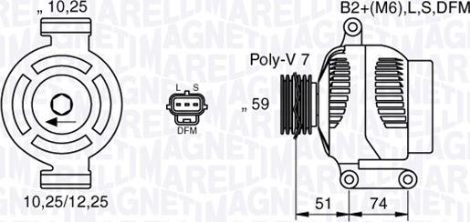 Magneti Marelli 063533251000 - Генератор vvparts.bg