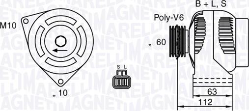 Magneti Marelli 063532622010 - Генератор vvparts.bg