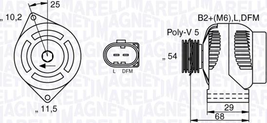 Magneti Marelli 063532250200 - Генератор vvparts.bg